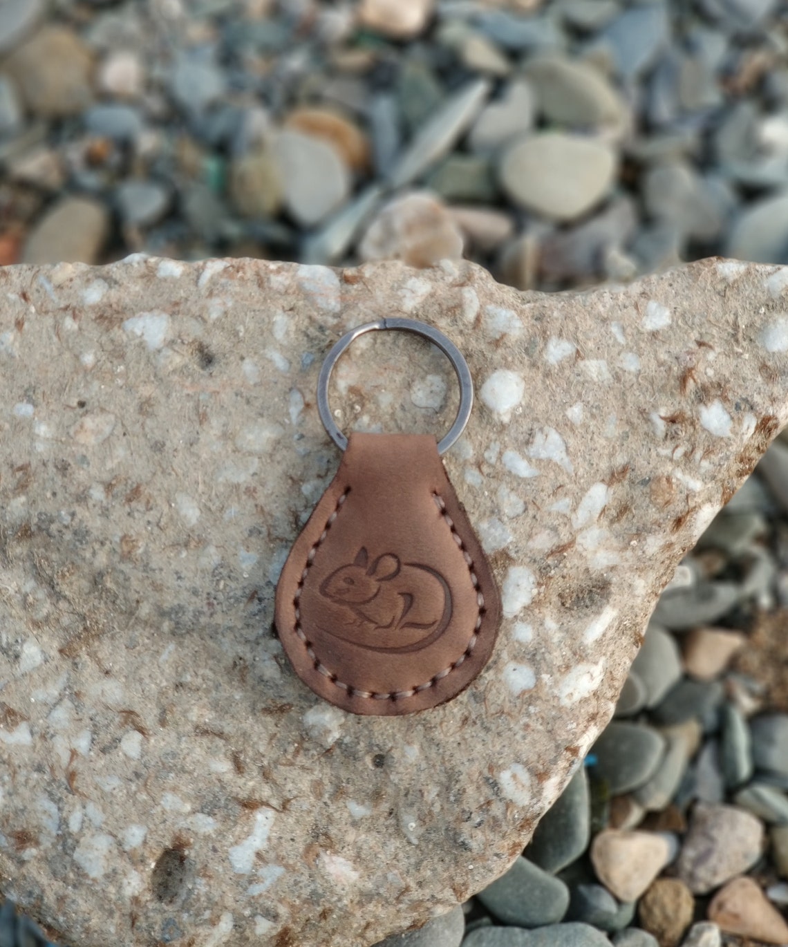 Mouse Key Chain Leather Rodent Key Ring Rat Key Ring Animal - Etsy