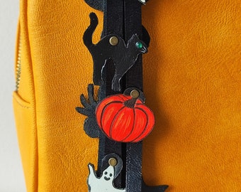 Gleamart Halloween Enamel Brooch Set - 5 Spooky Pumpkin Ghost Lapel Pins For Backpack, Jacket, Hat & Bag Decor