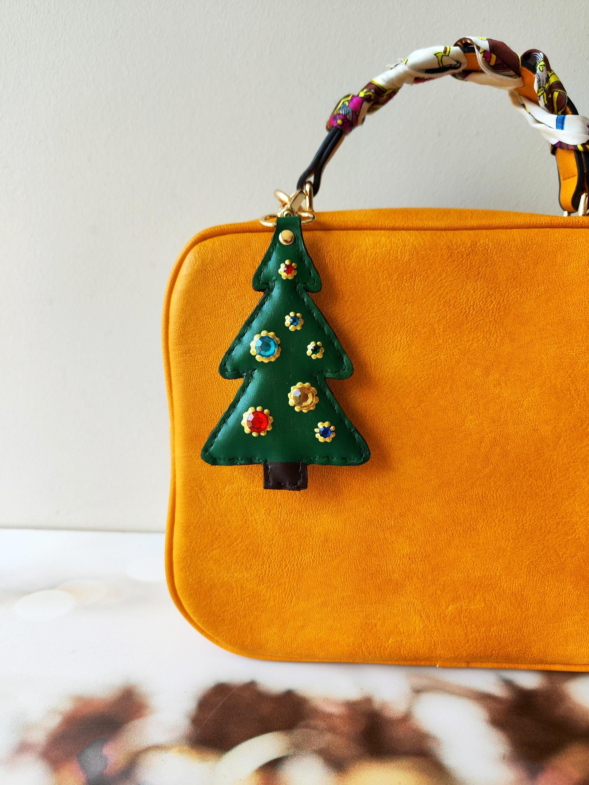Portachiavi Natale In Pelle PU – Set 2 Pezzi, Design Albero E Calzino, Ciondolo Per Borsa E Chiavi