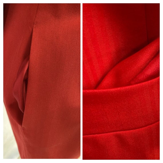 Oleg Cassini Women’s 2 piece Red Skirt Suit - image 8