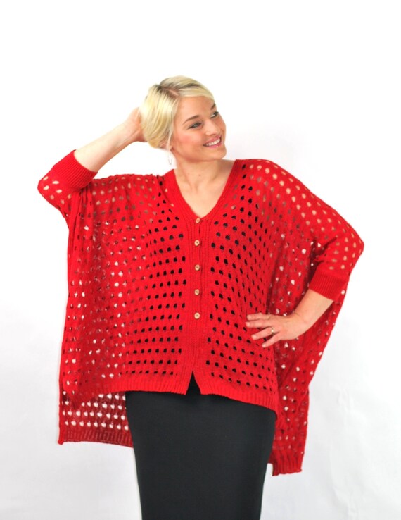 plus size red sweater