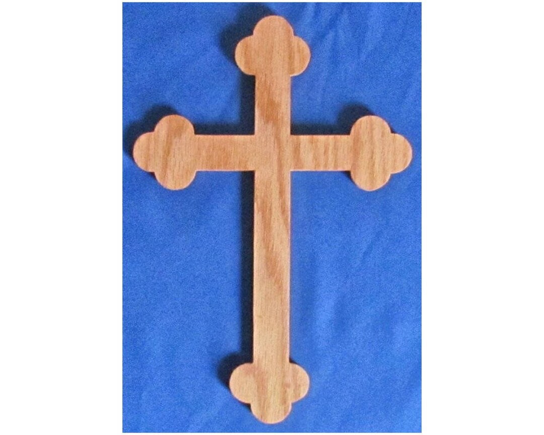 Hand Toed Reed Cross Budded Cross - Hand Cut From Oak - Etsy