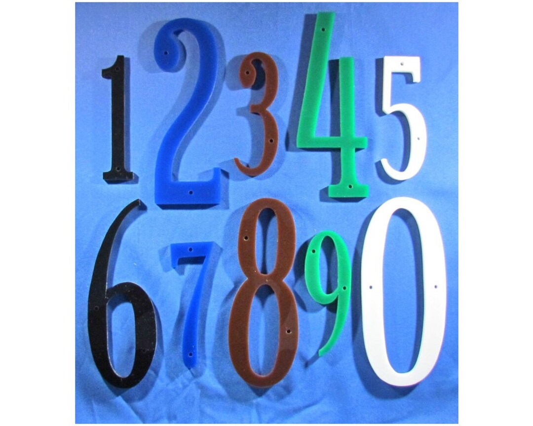 Acrylic House Numbers Hand Cut Available in Your Choice of Etsy