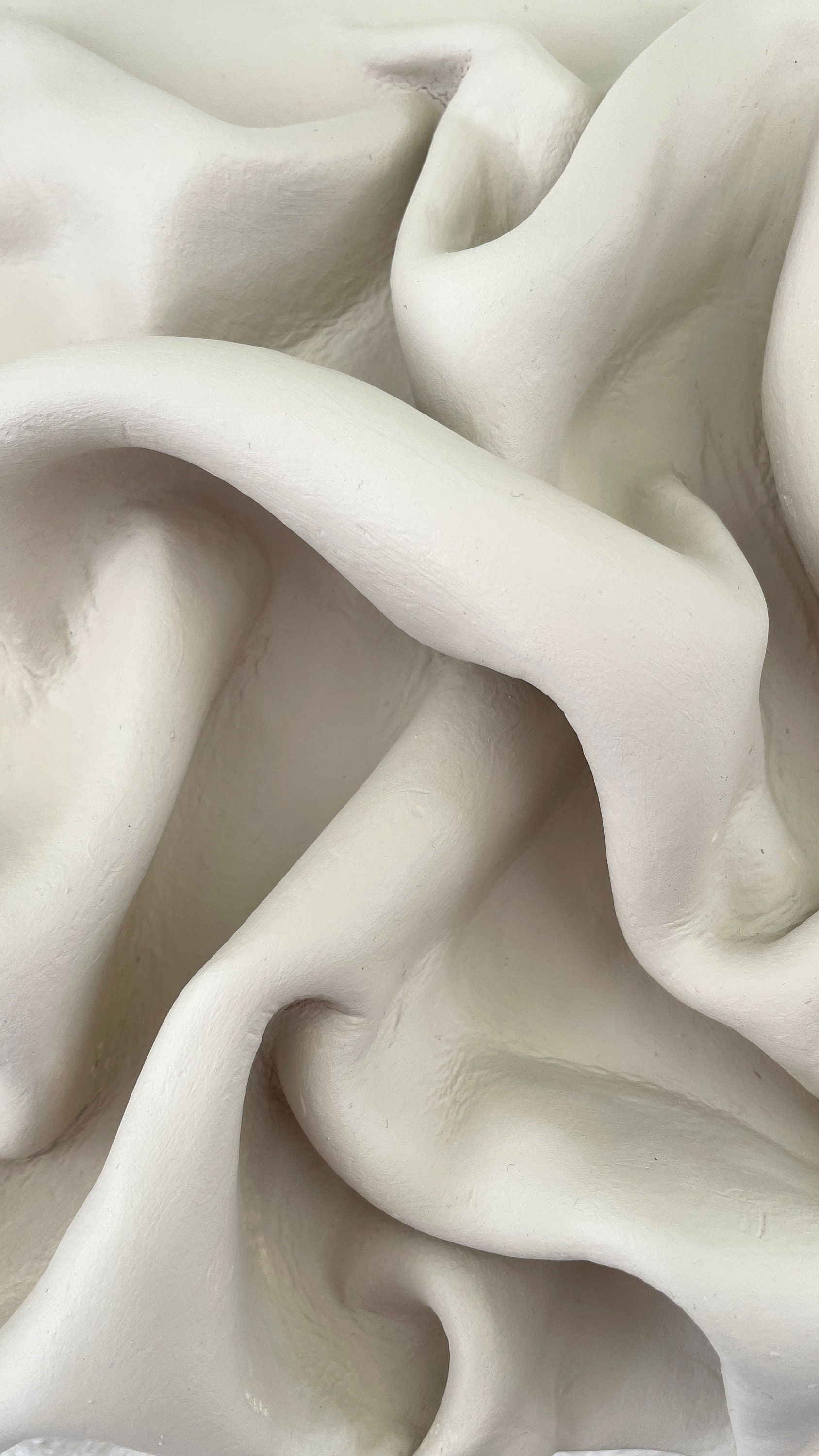 Plaster Wall Art | 3D Draped Fabric Effect |Textured Home Decor | Minimalist Clay On Canvas