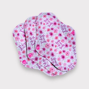 cotton panty liners, thin discreet reusable sanitary pads for light days, rude gift set for ladies, pink reusable panty liners zdjęcie 7