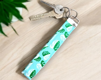 keychain wristlet with keyring attachment, mothers day gift for bee lover, handmade key fob for women, gift for teachers, soft key holder