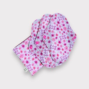 cotton panty liners, thin discreet reusable sanitary pads for light days, rude gift set for ladies, pink reusable panty liners zdjęcie 4
