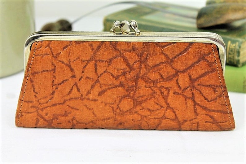 Vintage Ladies Coin Purse1960/'s Leather Coin PurseVintage Brown Purse Ref2008J