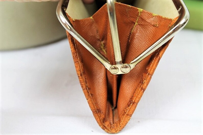 Vintage Ladies Coin Purse1960/'s Leather Coin PurseVintage Brown Purse Ref2008J
