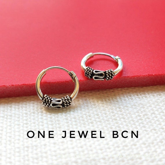 10mm Silber Bali Ringe Silber Kleine Ringe Zweite Oder Etsy