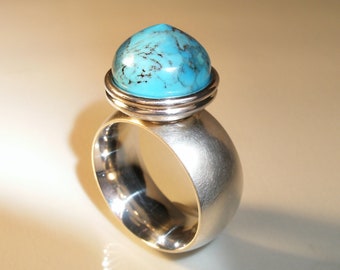 Turquoise ring silver