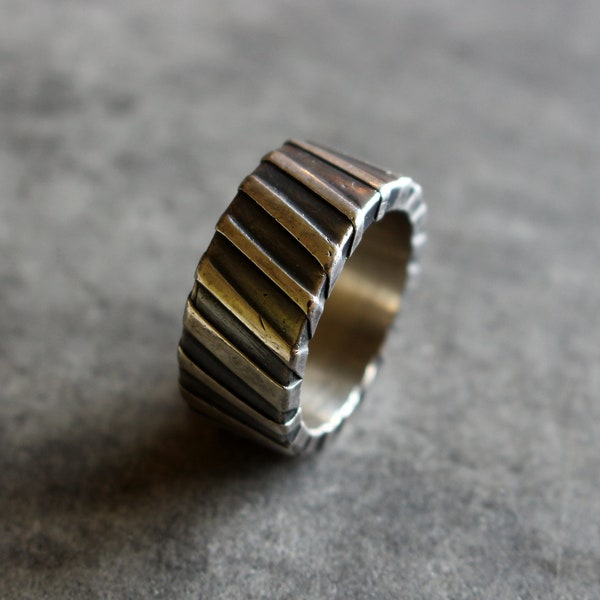 Silberring, Männerring, used look, unisex