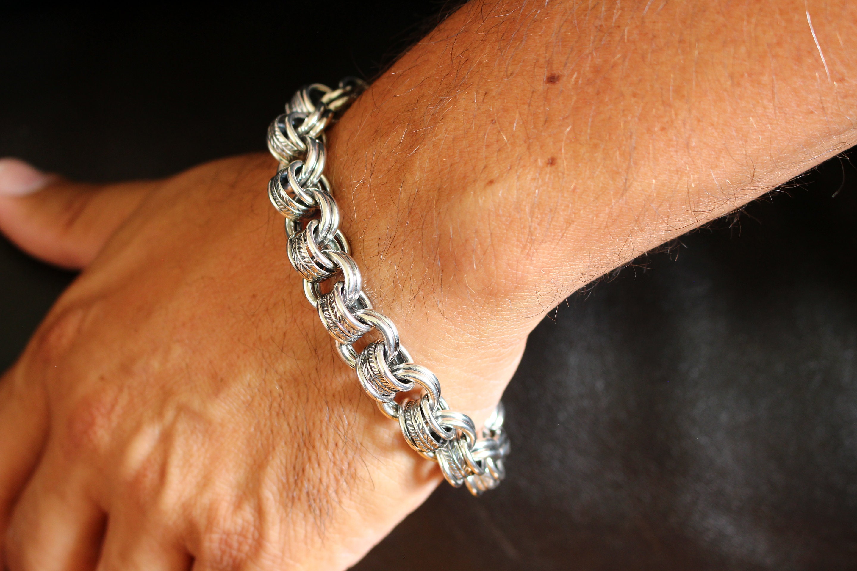 Silver Bracelet Men/unisex - Etsy
