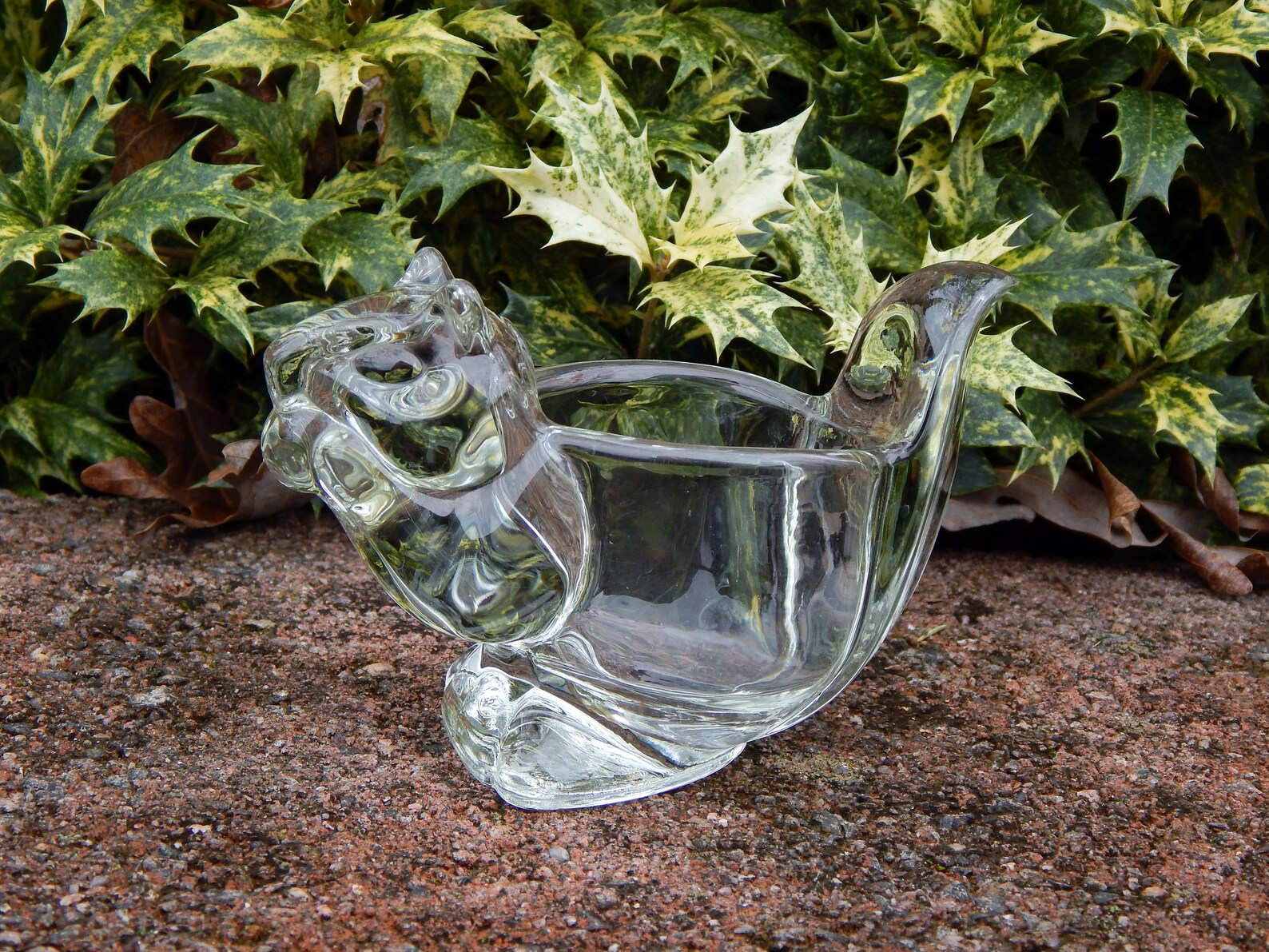 Avon Chipmunk/squirrel Candle Holder, Glass Candle Holder, Animal