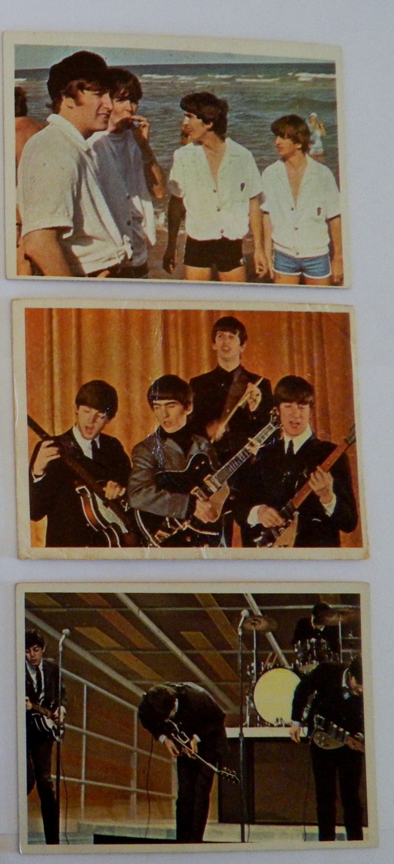 1964 Beatles Color Cards Trading Cards 9 Cards Etsy