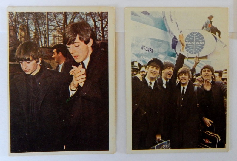 1964 Beatles Color Cards Trading Cards 9 Cards Etsy