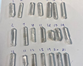Point lemurian seed crystals | colombian quartz | lemurian seed quartz | emerald crystal | muzo colombia | blades of light