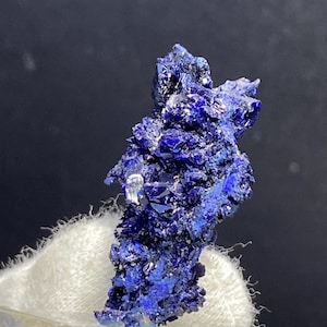 Electric Blue Bladed Azurite Crystal – Tsumeb Mine Namibia – Rare High-Luster Azurite Cluster – Collector Specimen 2019