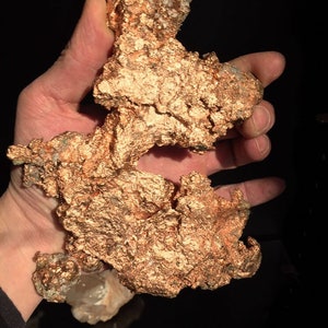 Gran ejemplar de cobre nativo / cobre en bruto / cobre de EE. UU. 2010 / ejemplar coleccionable de 1000 g imagen 1