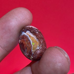 Yellow fire opal from Mexico jewelry cabochon opal Mexican fire opal specimen for jewelry collectible specimen RING NOT included AAA image 3