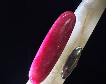 Pink ruby silver ring (size 7)