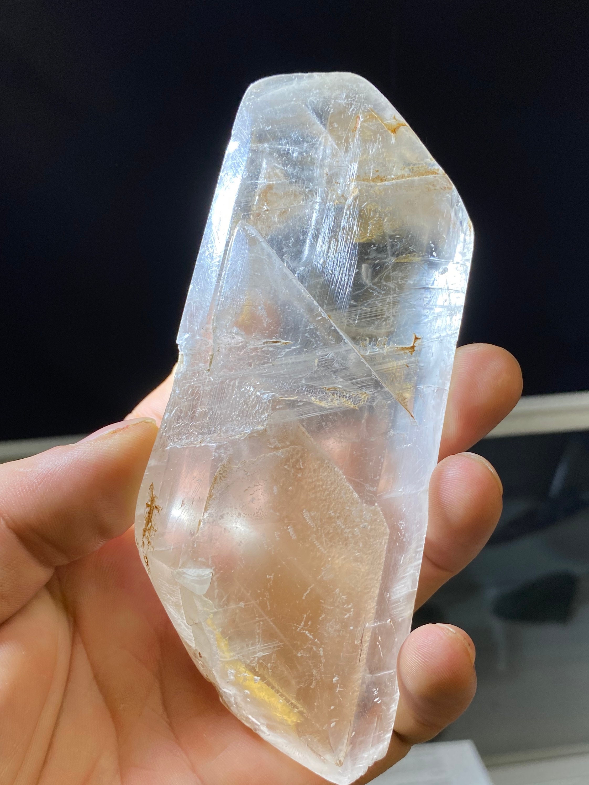 窓用セレナイト標本 | ガラス製セレナイト結晶四角形 | 収集用鉱物標本