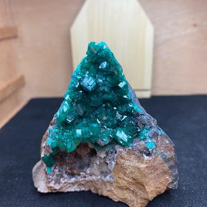 Crystal dioptase specimen |  Sanda mine, pool dept, Rep. Of Congo.  | collectible green dioptase  | collectible  lustruous dioptase |