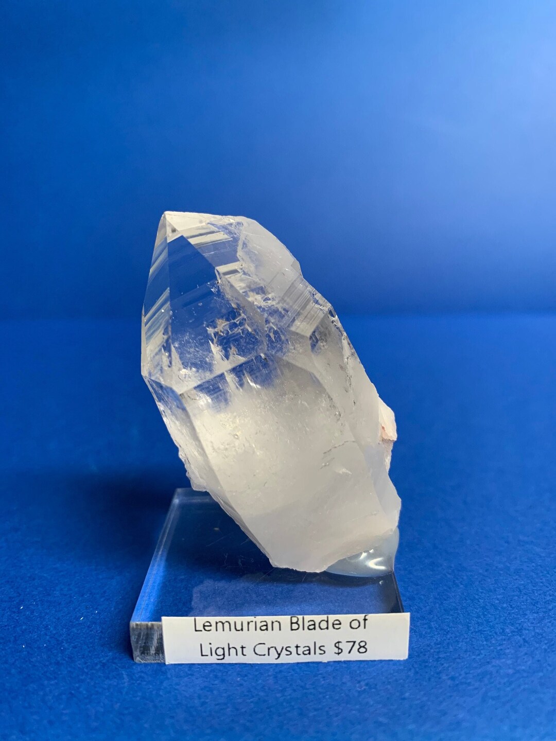 Impresionante hoja de semilla lemuriana de luz de cristal colombiano