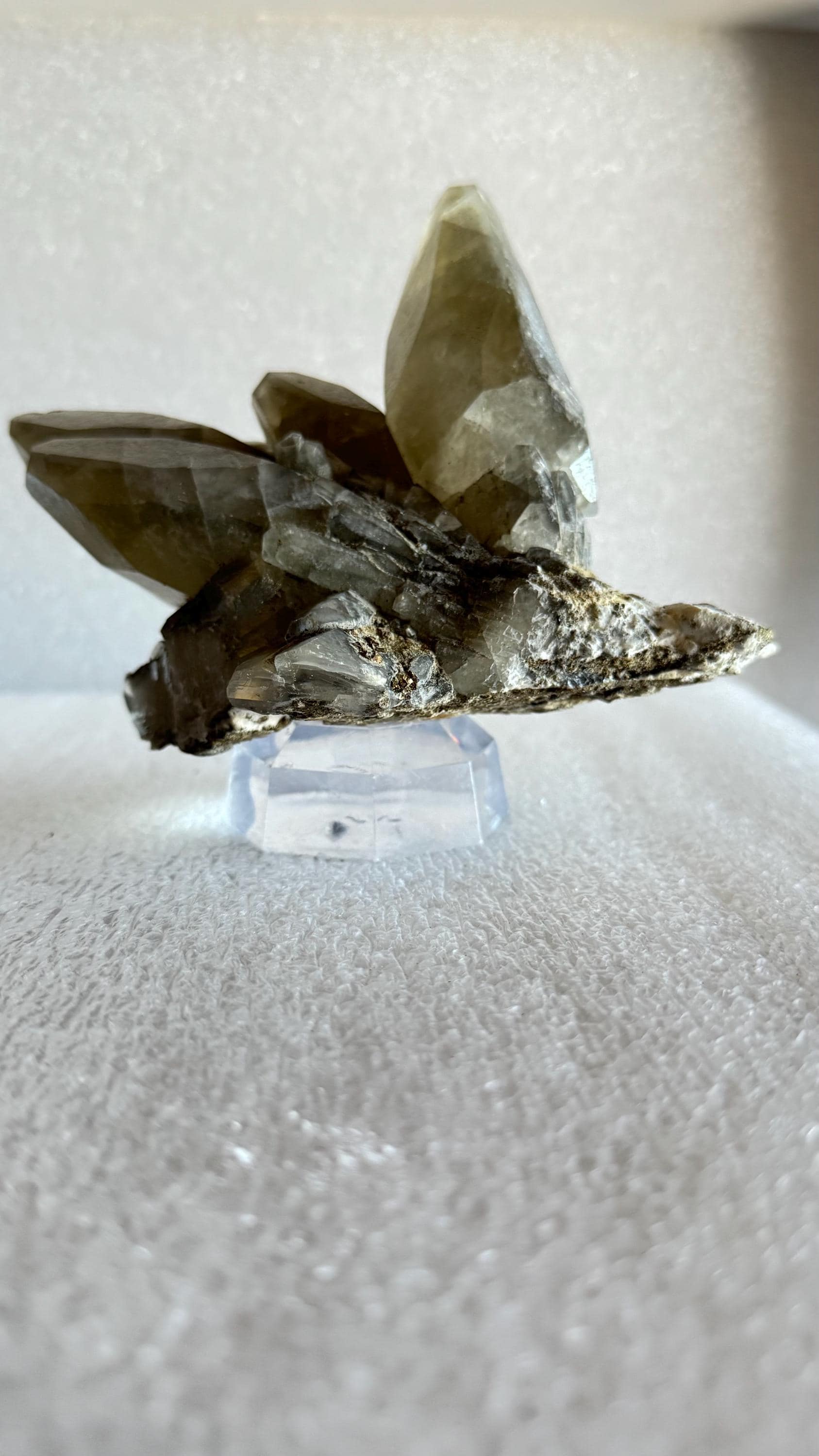 黄鉄鉱を内包する黒色の幻方解石。通称「ドラゴンスケールブラックカル