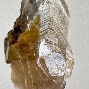 Golden Elestial Smoky Citrine and Rutilated Lemurian Crystal Very unique and Rare