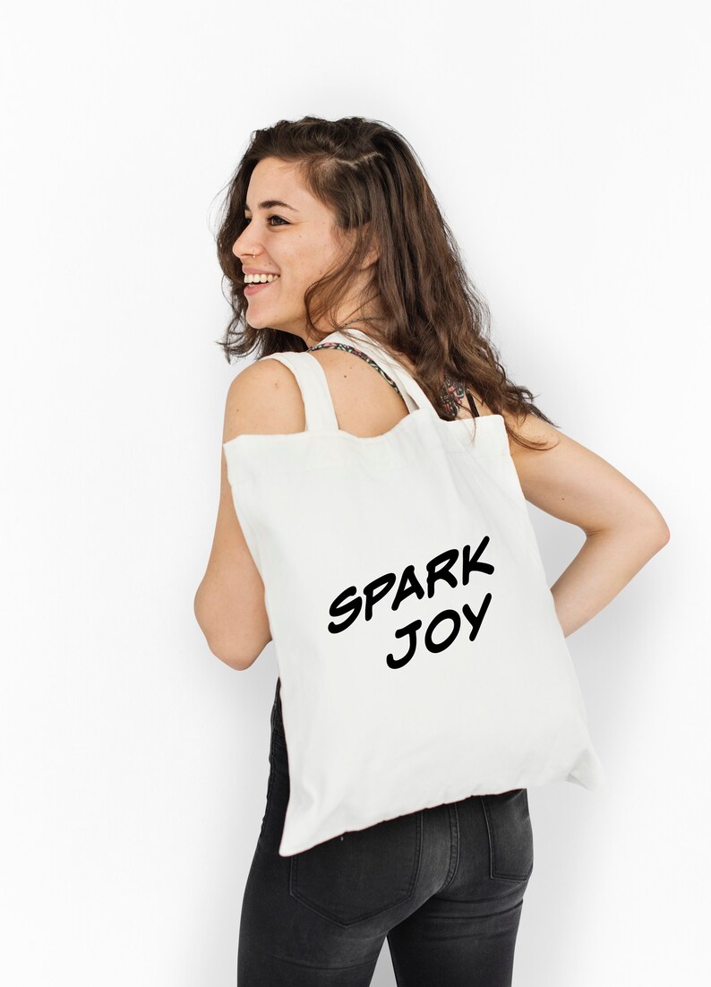 Spark Joy tote bag Canvas tote bag canvas bag book bag canvas grocery bag