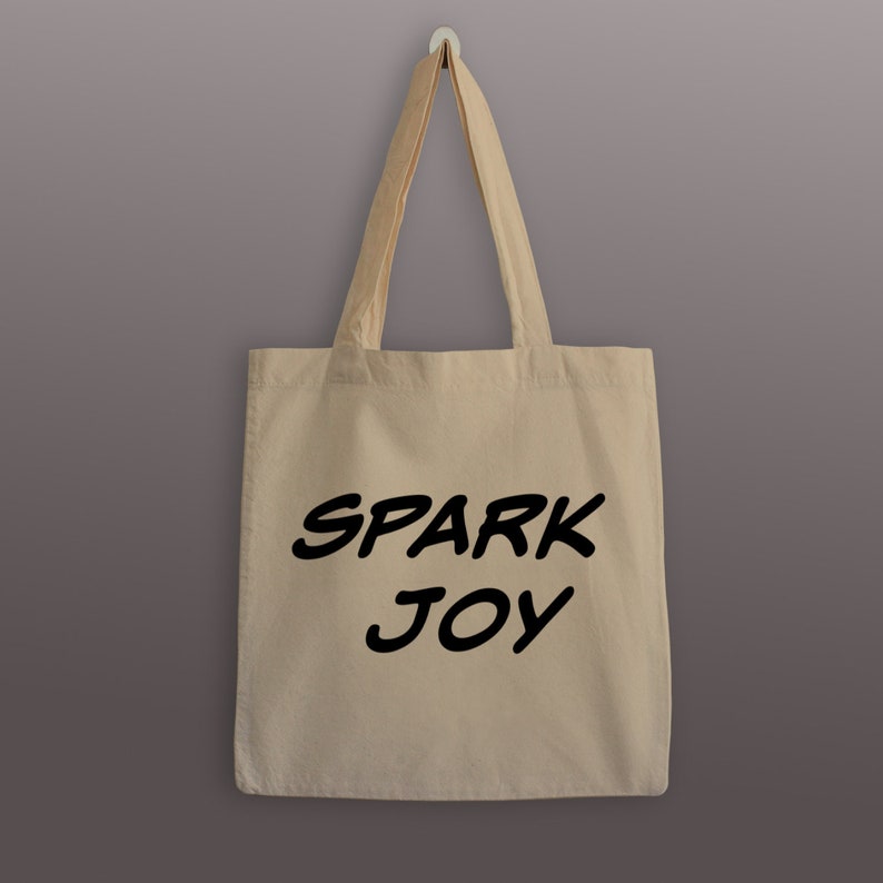 Spark Joy tote bag Canvas tote bag canvas bag book bag canvas grocery bag