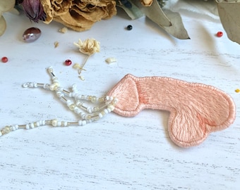 Penis Art | Trans Is Beautiful | Embroidered Penis Pin | Phallic Art Pin | Penis Embroidery | LGBTQ Art | Pride Gift | Trans Women are Women