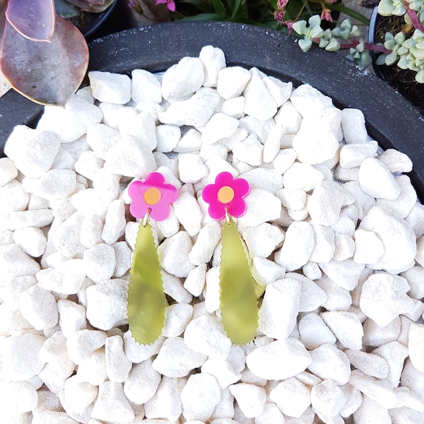 Agave Succulent earrings - laser cut acrylic jewellery