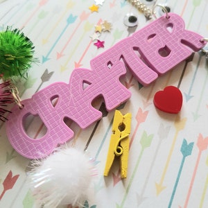 Crafter Name Necklace - laser cut necklace