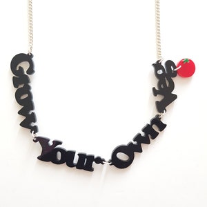 Grow Your Own Veg Necklace - laser cut necklace