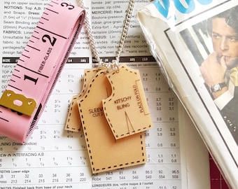 Pattern Pieces Necklace - laser cut acrylic