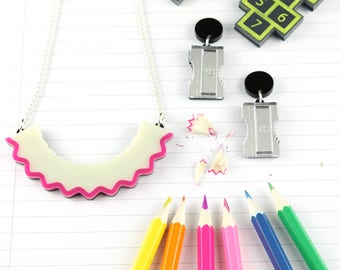 Pencil shaving necklace - Laser cut acrylic