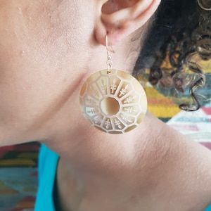 Moroccan Pouffe Earrings - laser cut jewellery - laser cut jewelry