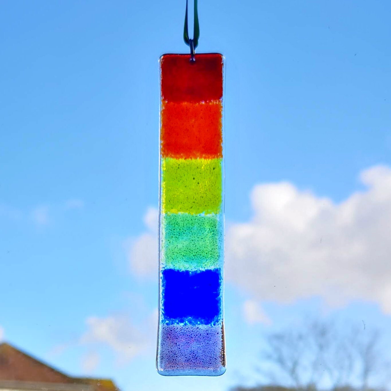 Chakra Rainbow Suncatcher Gift Fused Glass for Garden or Etsy UK