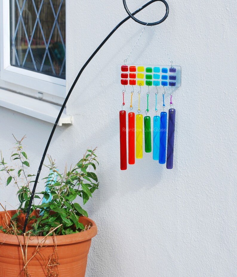 Rainbow WindChime Suncatcher for Garden or Home Very Etsy
