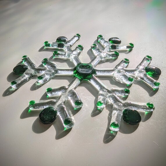 Buy Handmade Glass Snowflake Christmas Hanging Ornament Decoration, Various  Colours, Fused Glass, Unique Gift Decor for Home Online in India 