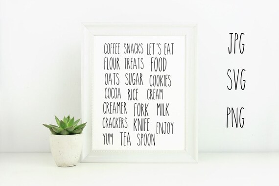 Svg Files Farmhouse Label Svg Bundle Kitchen Labels Svg Etsy