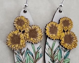 Sunflower Trio Earrings