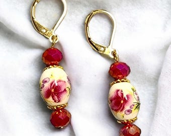 Rose Drop Earrings
