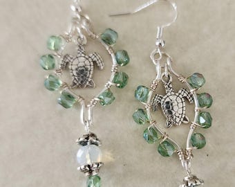 Turtle Hoop Earrings