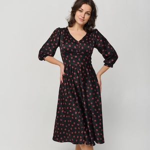 floral print a line dress Terani Couture 251P4375 Sweetheart Printed Satin Prom IVORY-MULTI / 2 Size:US 28 size: 2 formal events Care Zeagoo Women's Casual A-Line