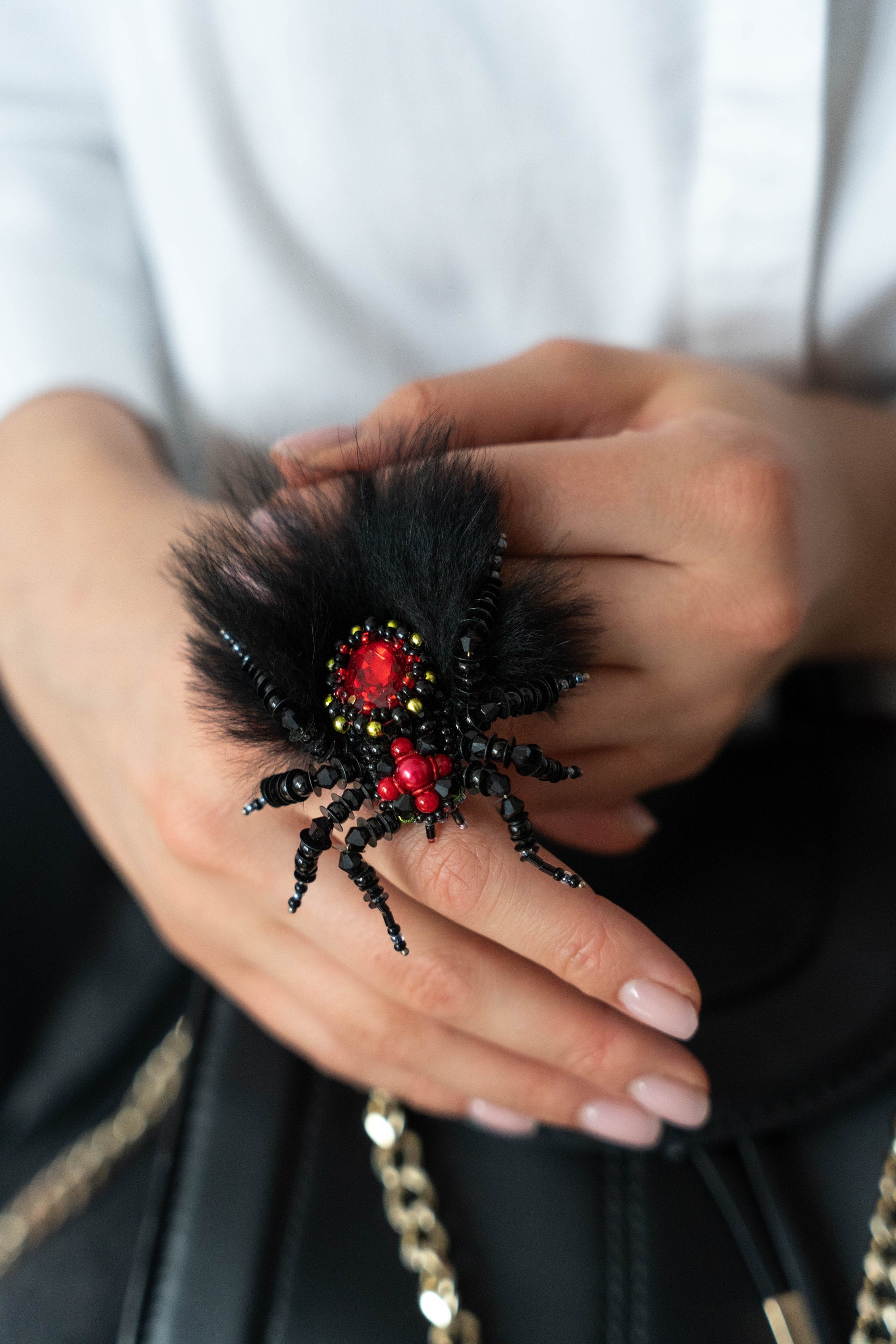 Red Garnet Spider Red Crystal Brooch22.25 