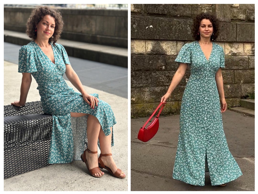 Green Blue Maxi Dress Blue Womens Green Summer Dress Beach Blue Green Maxi  Dress Womens