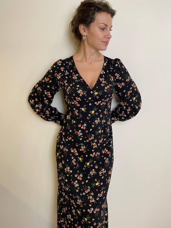 bohemian casual print v neck waist wrap long dress Vintage Dress, V-neck Dress, Street Summer Dress, Loose Sleeve Dress, Maxi Dress, Spring Cotton Dress destination weddings Organic jersey Rightfavour dress silk light pink dress Size:6.5C